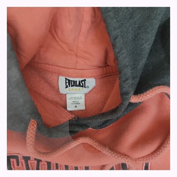 Adidas Pullover peach and gray Hoodie Medium - Picture 3 of 4